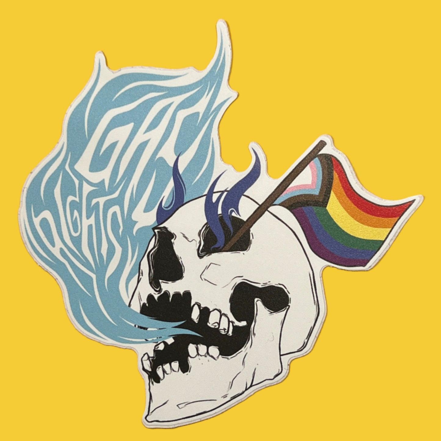 Gay Rights Skull Sticker