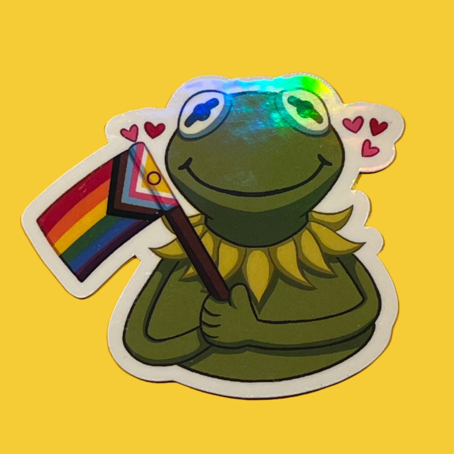 Kermit Pride Holographic Sticker