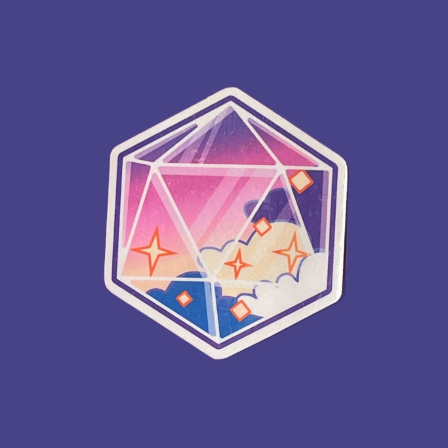 Night Sky D20 Sticker