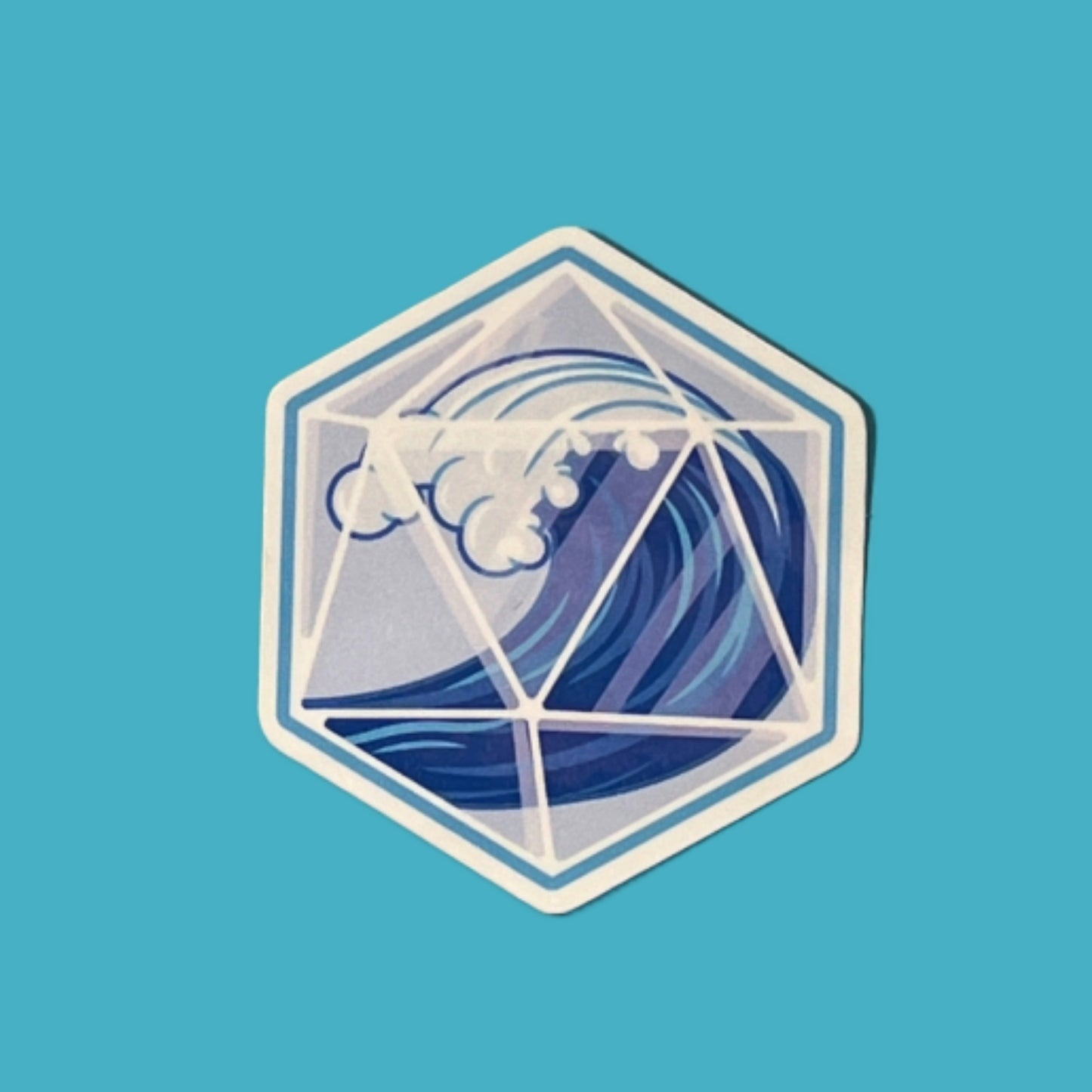 Wave D20 Sticker